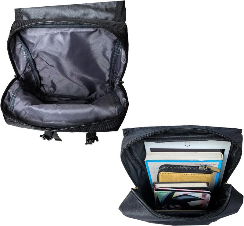 Larswon Universal Water-resistant ATV Tank Bag - Heavy-Duty Motorcycle Saddle Storage Compatible with Sportsman, Grizzly, KingQuad & Most ATV/UTV/Snowmobile Accessories Black - Image 5